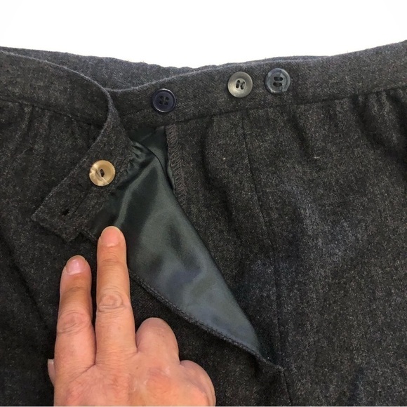 Vintage Pendleton Womens 100% Virgin Wool Dark Gray Pencil Skirt Size M - Picture 5 of 9
